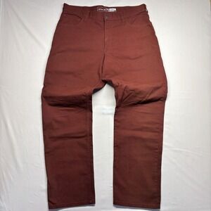 Carhartt Mens Relaxed Fit Canvas Work Pants Rust Brown 36x32 Utility Trousers